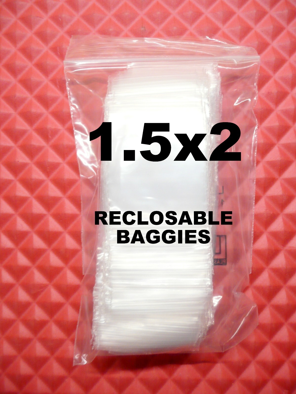 100 Reclosable Storage Bags 1.5×2 Small Clear Zip-Top Baggies 1.5» x 2»