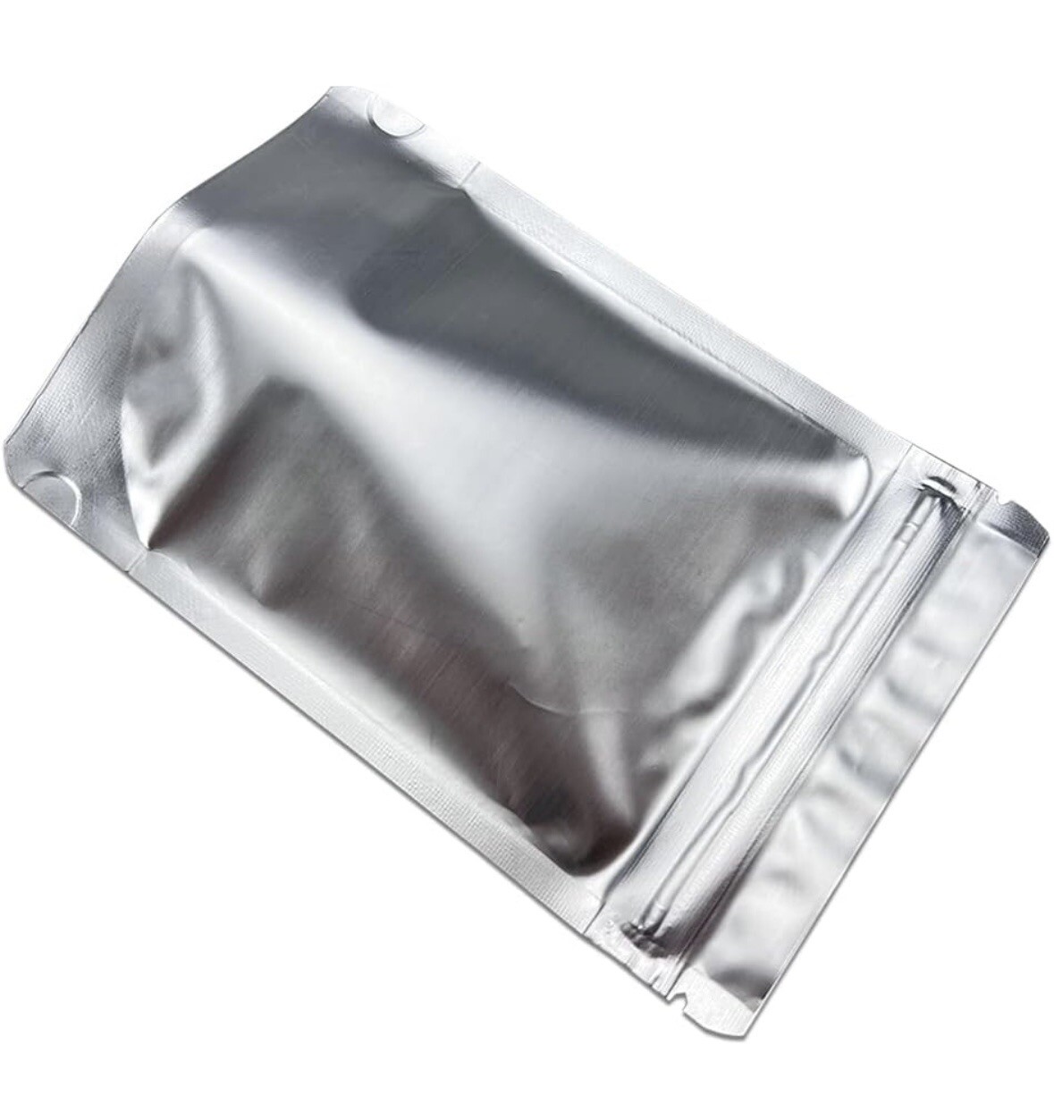 Mylar Bags (BEST) | 5×8” Heavy Duty Silver Stand Up Resealable Pouch (100 Count)